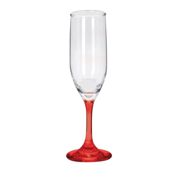 Toast 6.25 oz Premiere Champagne Flute with Color Bottom view 2