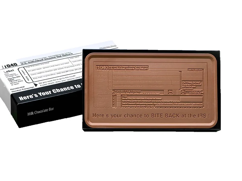 IRS 1040 Mighty 8oz. Engraved Chocolate Bar