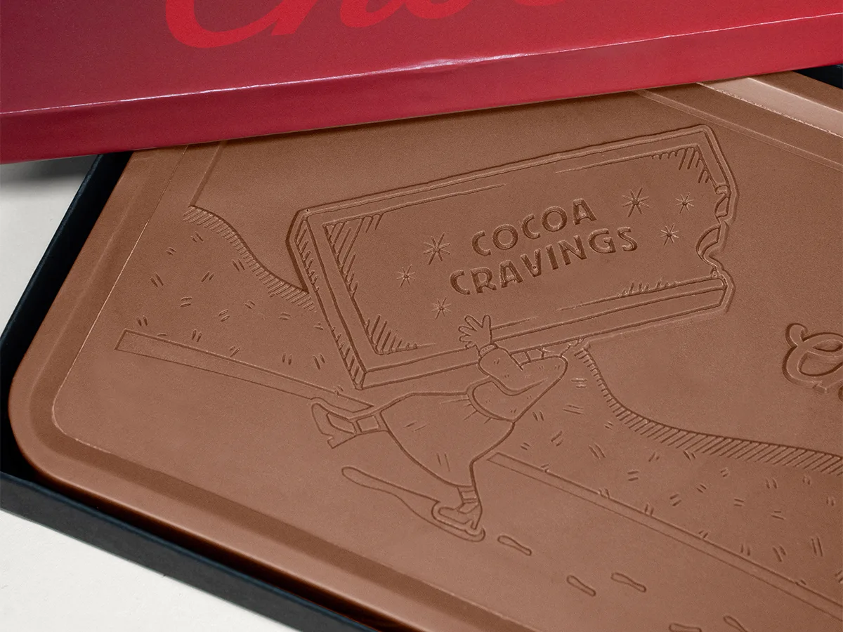 Epic 1lb. Engraved Chocolate Bar with Classic Custom Packaging view 3