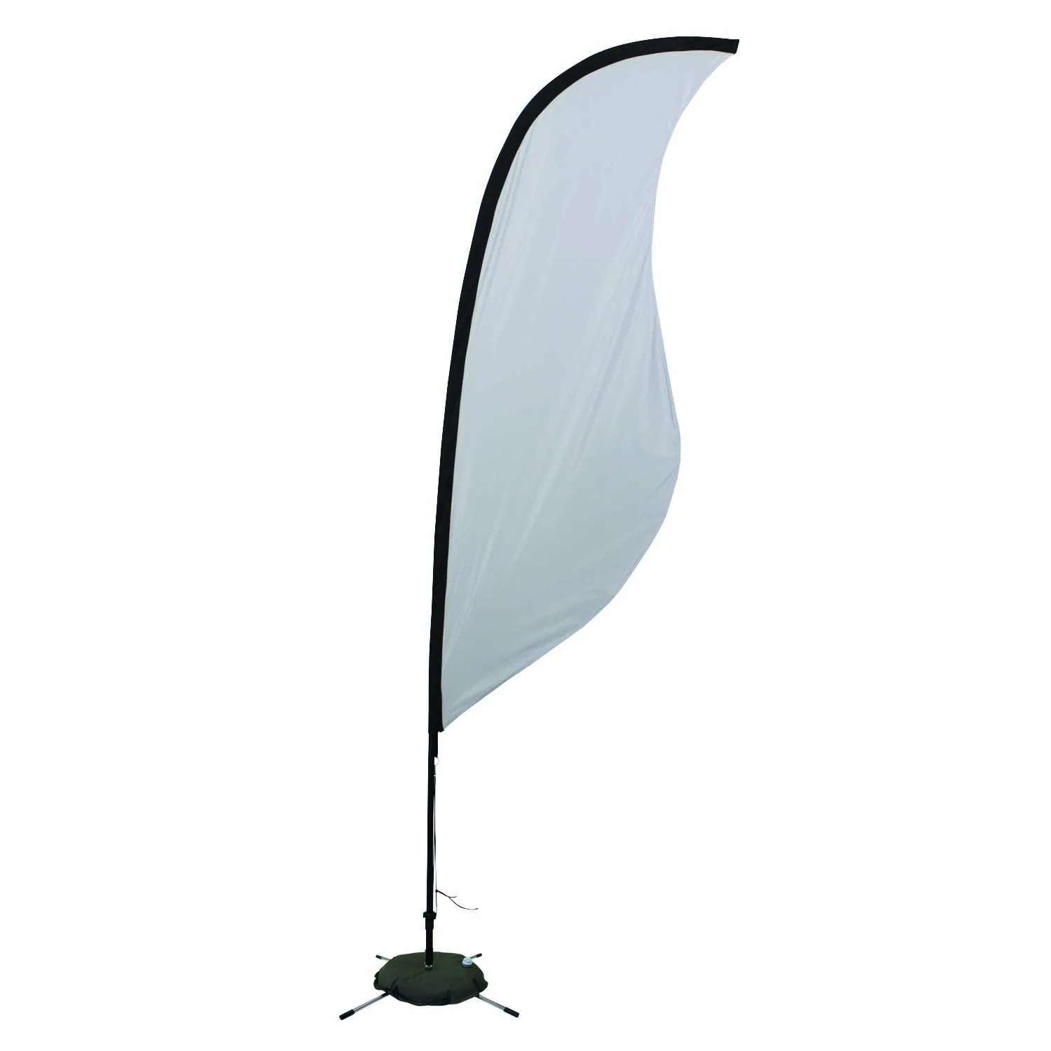 9' Premium Sabre Sail Sign Flag, 1-Sided, Scissor Base view 2
