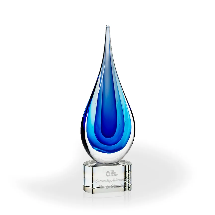 Elston Art Glass Award - Clear Base