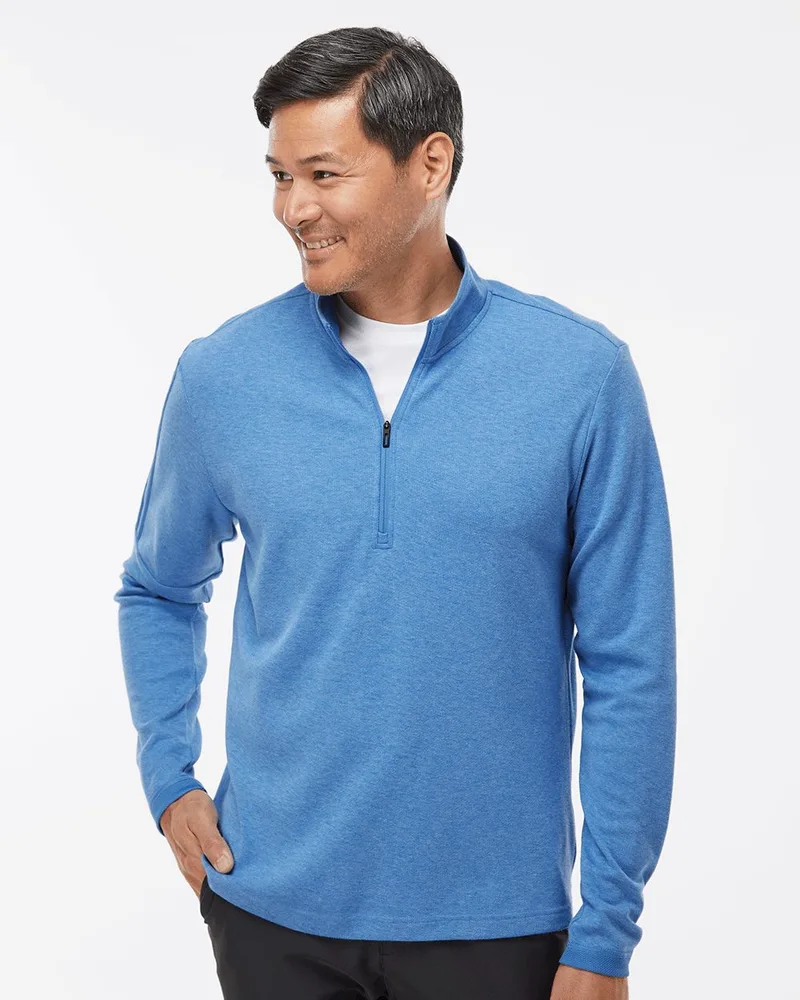 Adidas® Men's 3-Stripes Quarter-Zip Sweater Pullover Shirt
