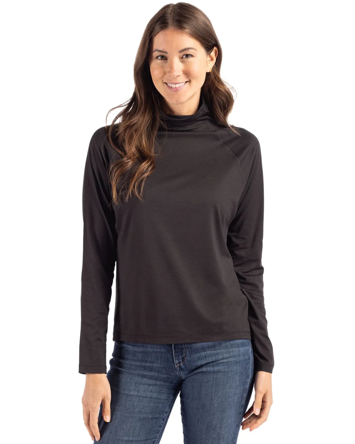 Cutter & Buck Coastline Epic Comfort Eco Recycled Womens Funnel Neck