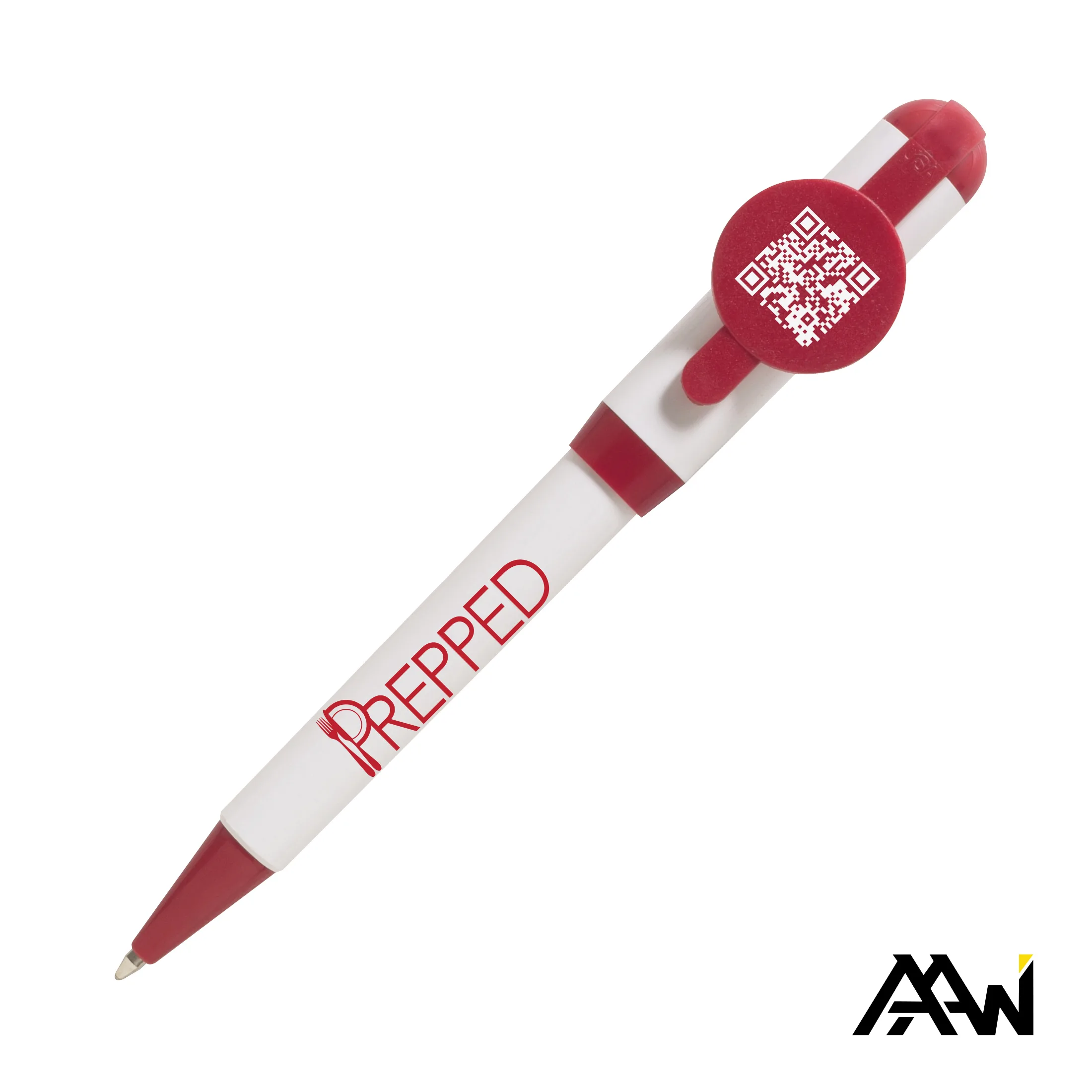 Colored Trim, White / Red