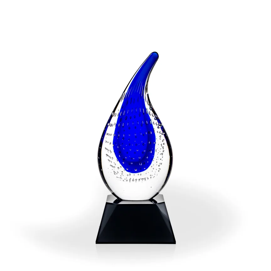 Natoma Flame Art Glass Award - Black view 2