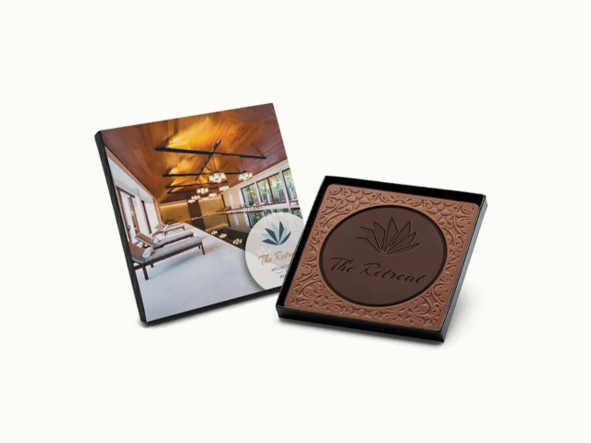 2oz. Combo Chocolate Bar with 4"x4" Gift Box view 3