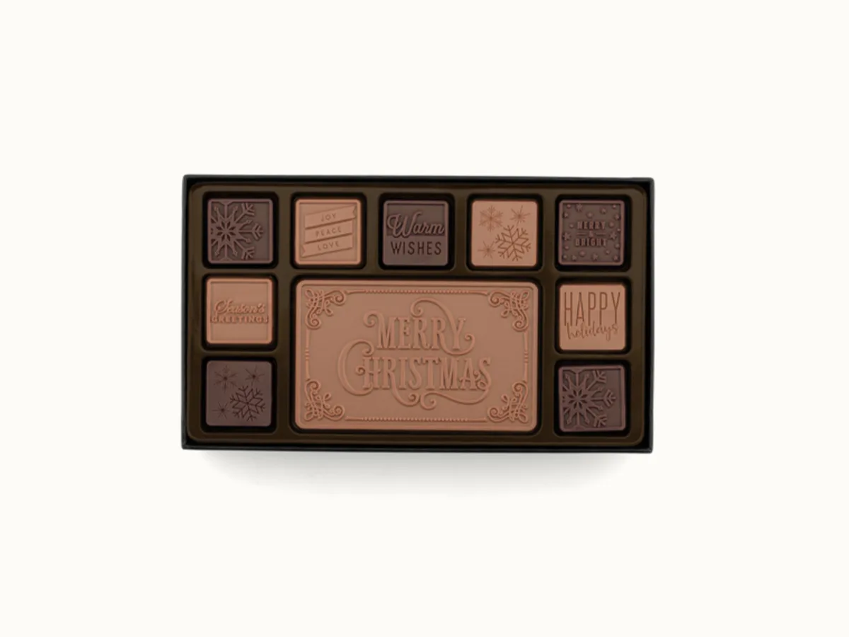 Merry Christmas 19-Piece Chocolate Gift Set with Personalized Packaging view 3