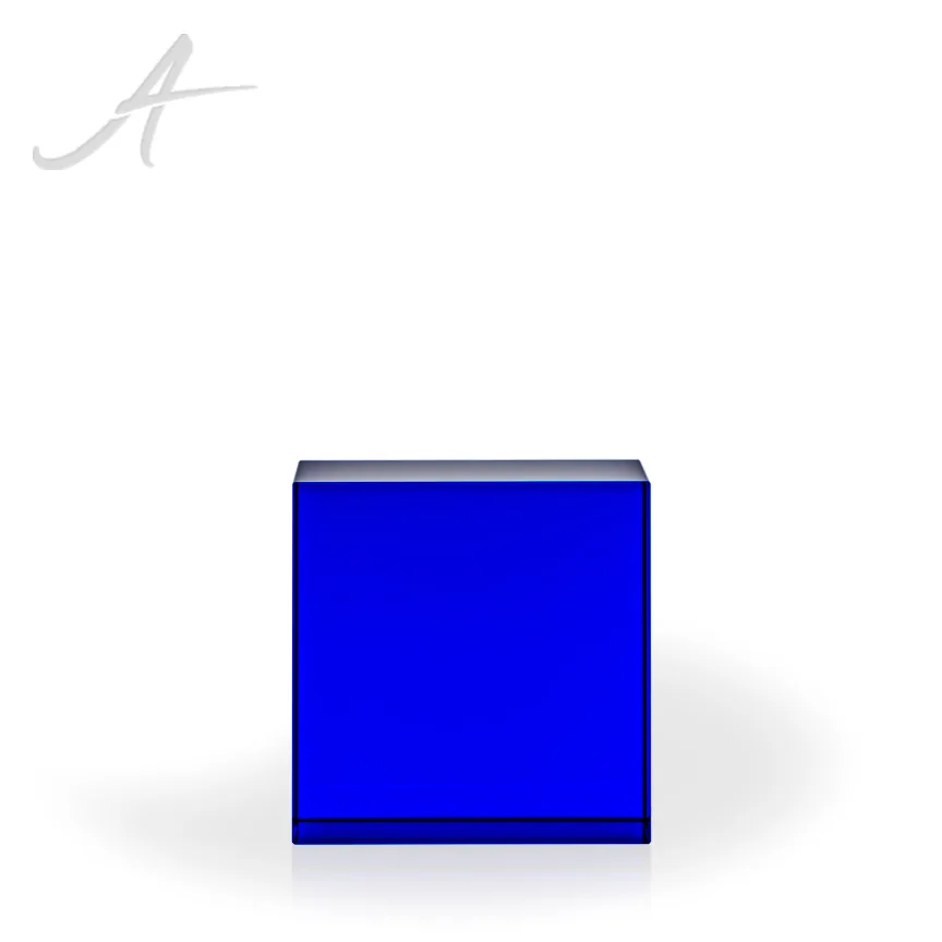 Hudson Blue Crystal Paperweight view 2