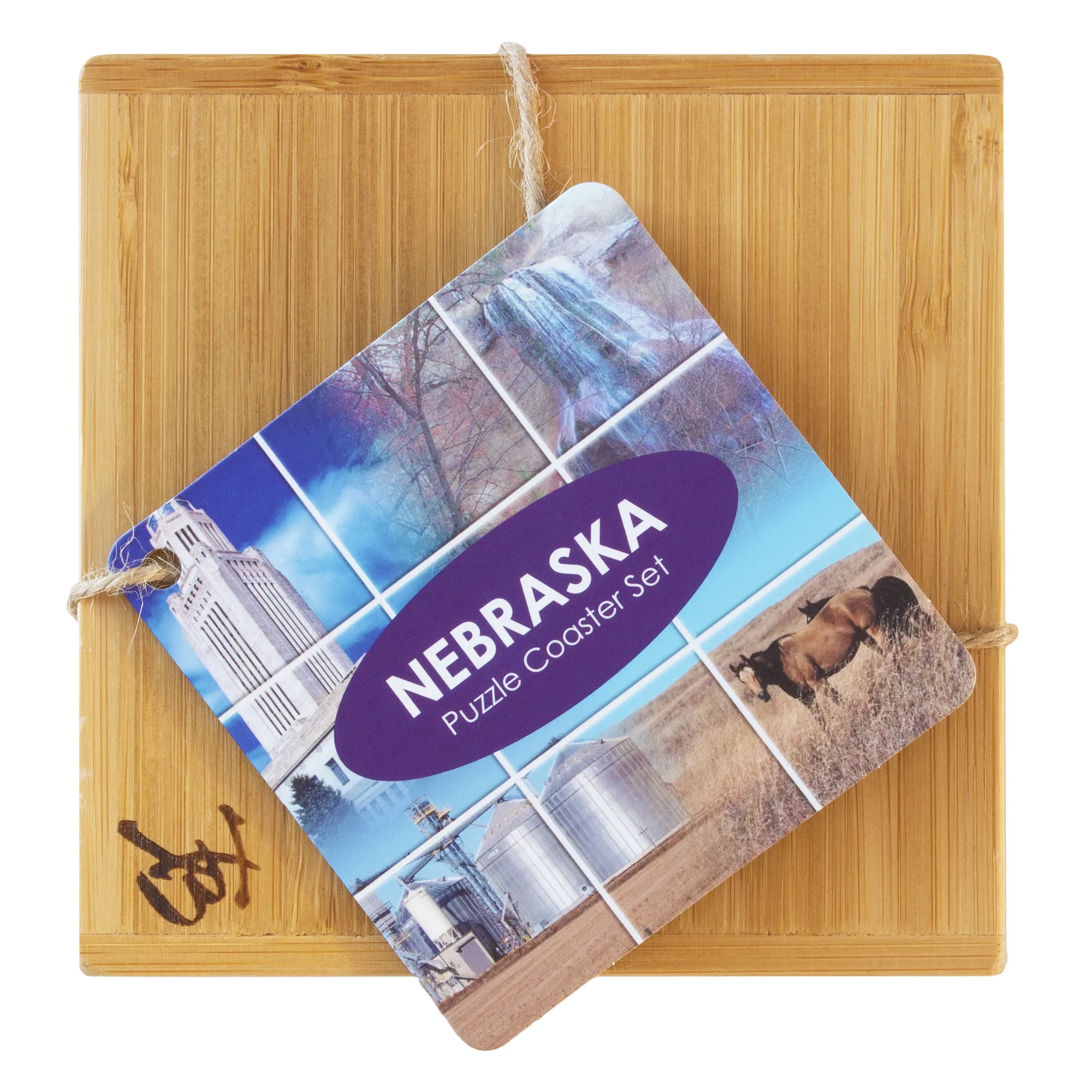 Nebraska Puzzle Coaster Set view 4