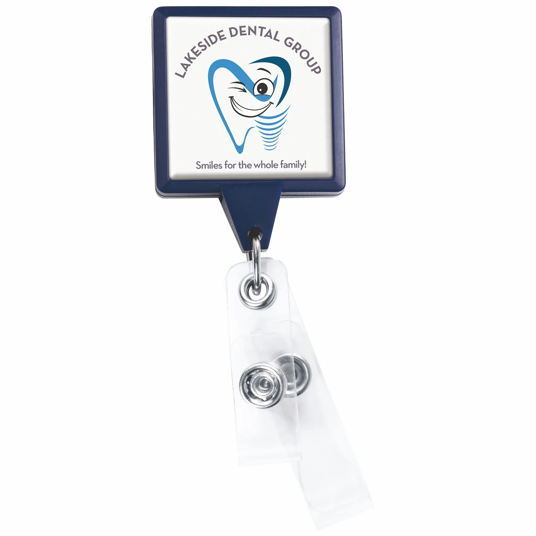 Anti-Microbial Square 2 Strap Retractable Badge Reel view 5