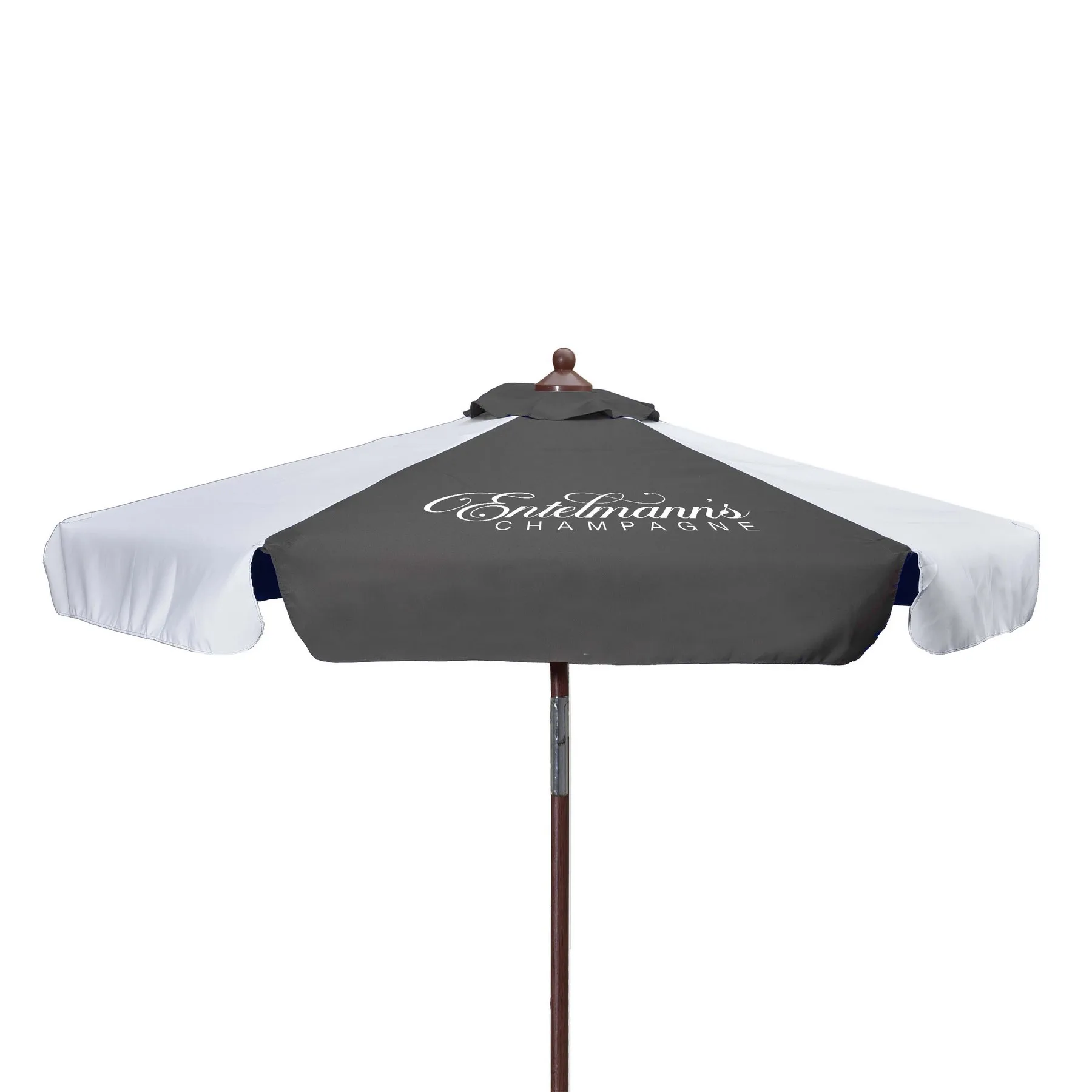 7' Wood Look Tilting Market Umbrella Kit With Valance 1 Imp view 4