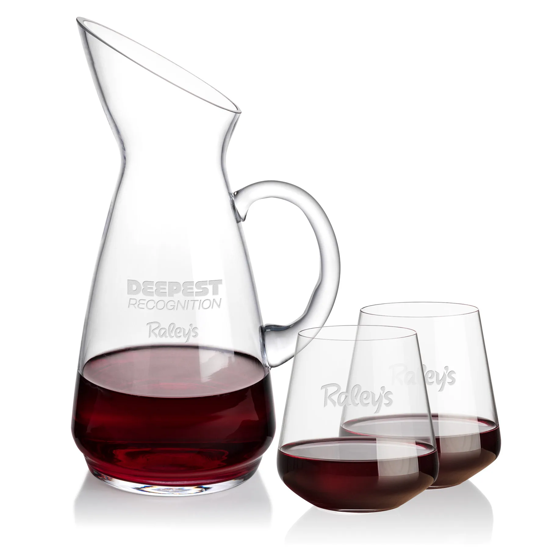 Taroni Carafe & Cannes Stemless Wine