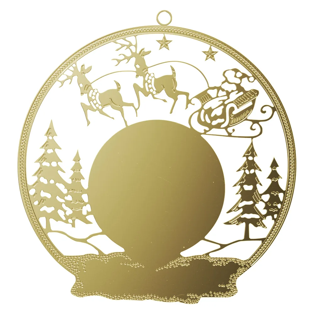 Vibraprint® Snow Sled Holiday Ornament (3") view 2