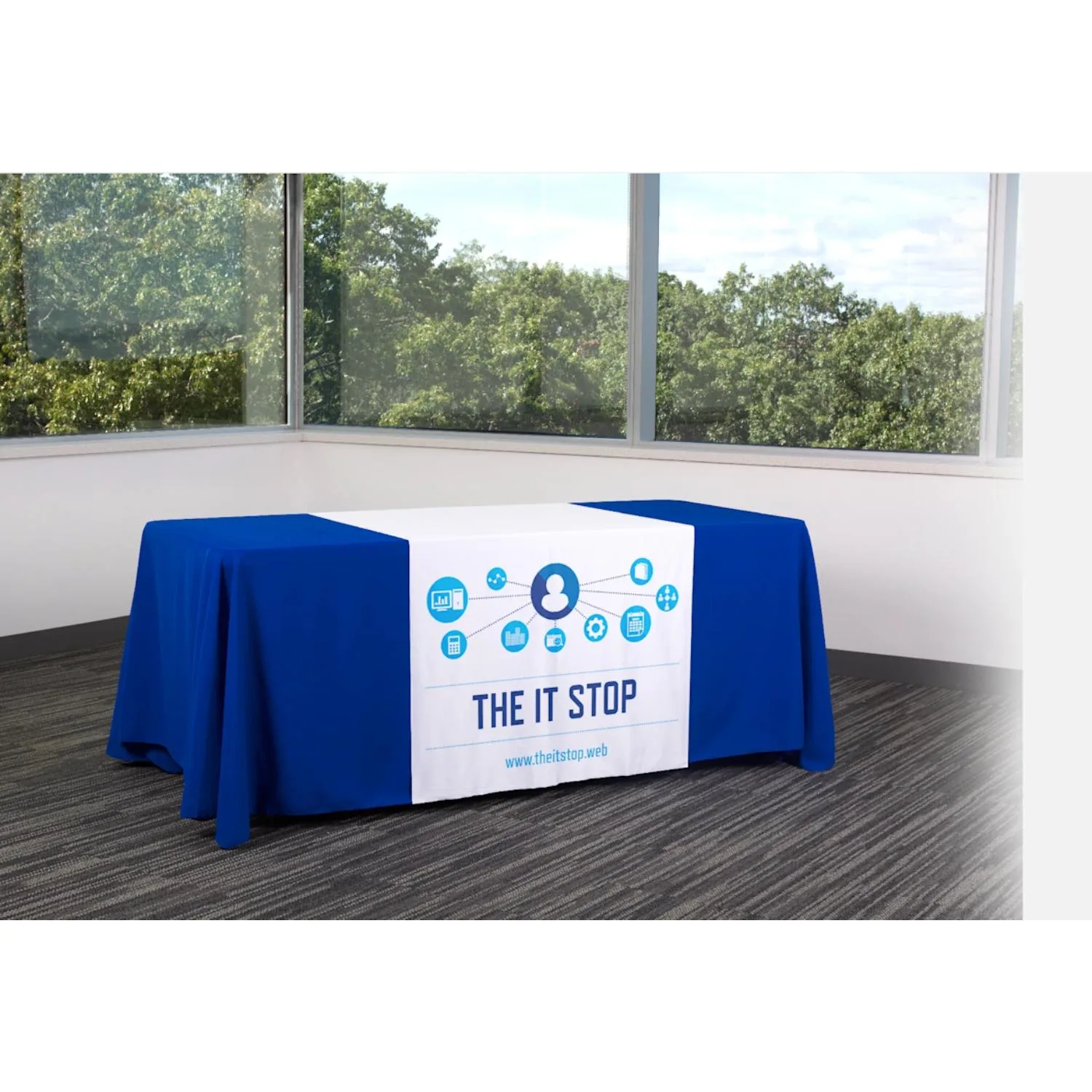 Custom 30" Wide Dye Sublimated Satin Table Runner view 4