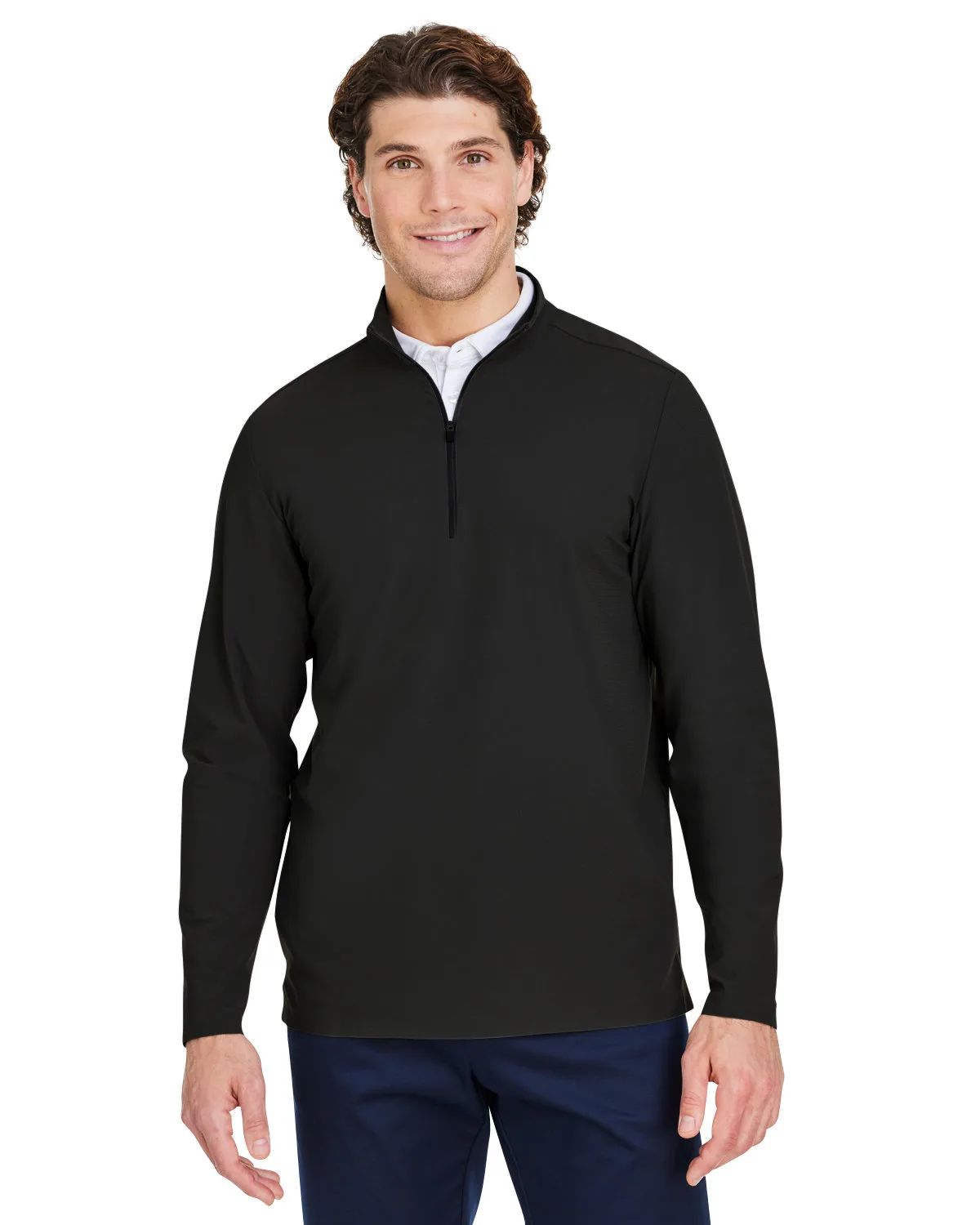 Devon and Jones® Men's CrownLux Performance® Windsor Welded Quarter-Zip Pullover Sweater