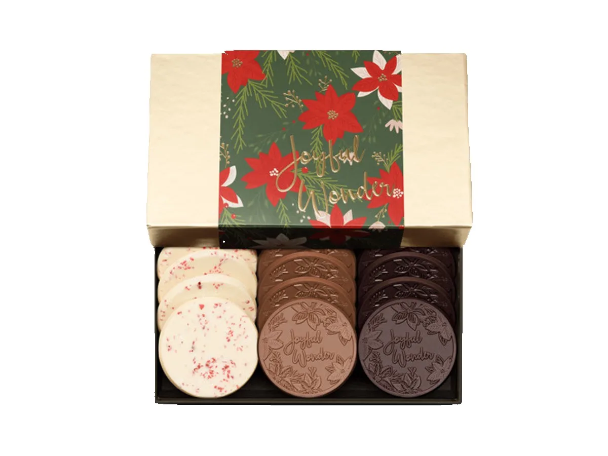 Joyful Gourmet 12-Piece Chocolate Cookie Gift Set with Luxury Holiday Packaging