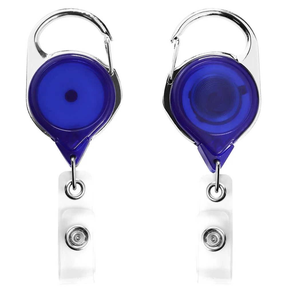 Carabiner Retractable Badge Reel - Translucent view 2