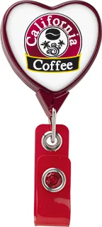 Jumbo Heart Retractable Badge Reel view 2