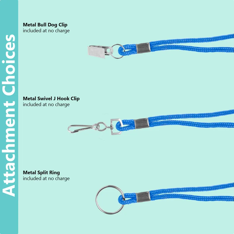 Braided Lanyard w/bull dog clip