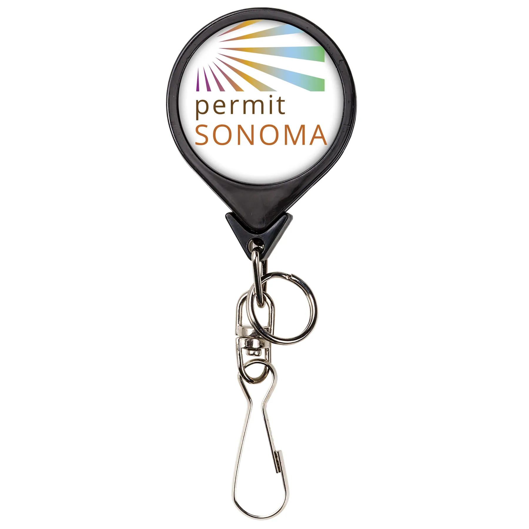 Bamboo Jumbo Round Retractable Badge Reel view 4