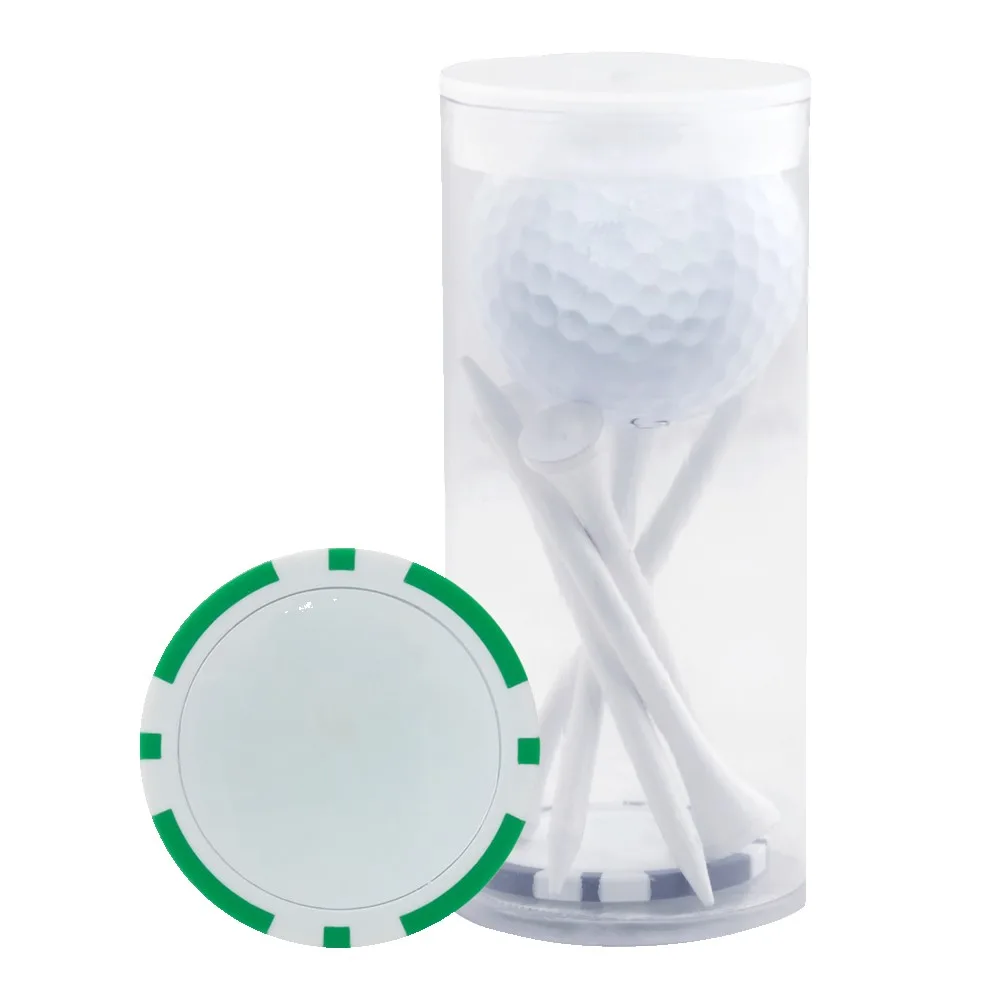1 Ball & 5 Tee Tube w/ Poker Chip view 6