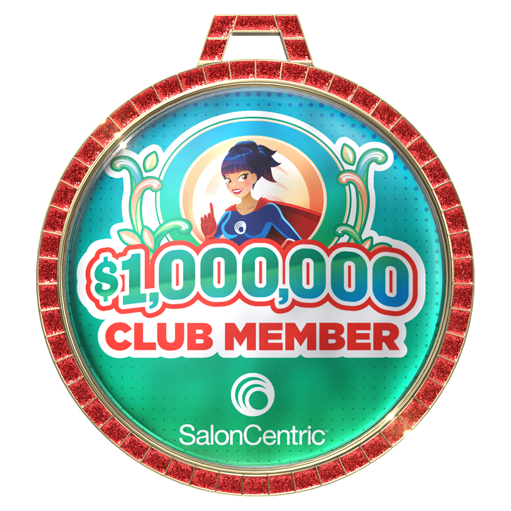Vibraprint® Bright Silver Red GEM Insert Medallion (2-1/4")
