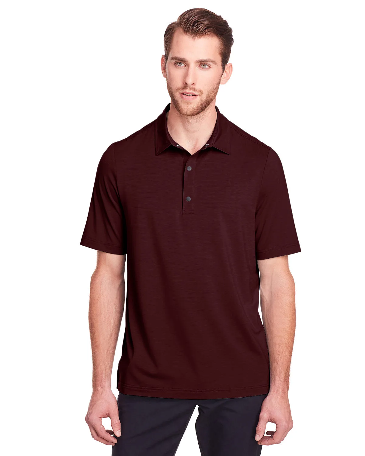 NORTH END Men's JAQ Snap-Up Stretch Performance Polo view 2