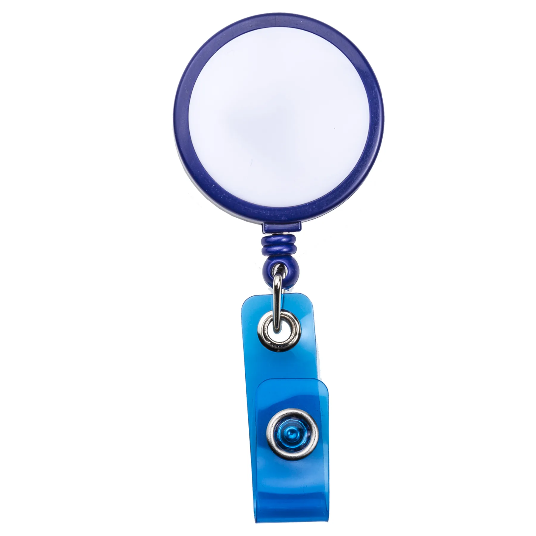 White Face Retractable Badge Reel view 2