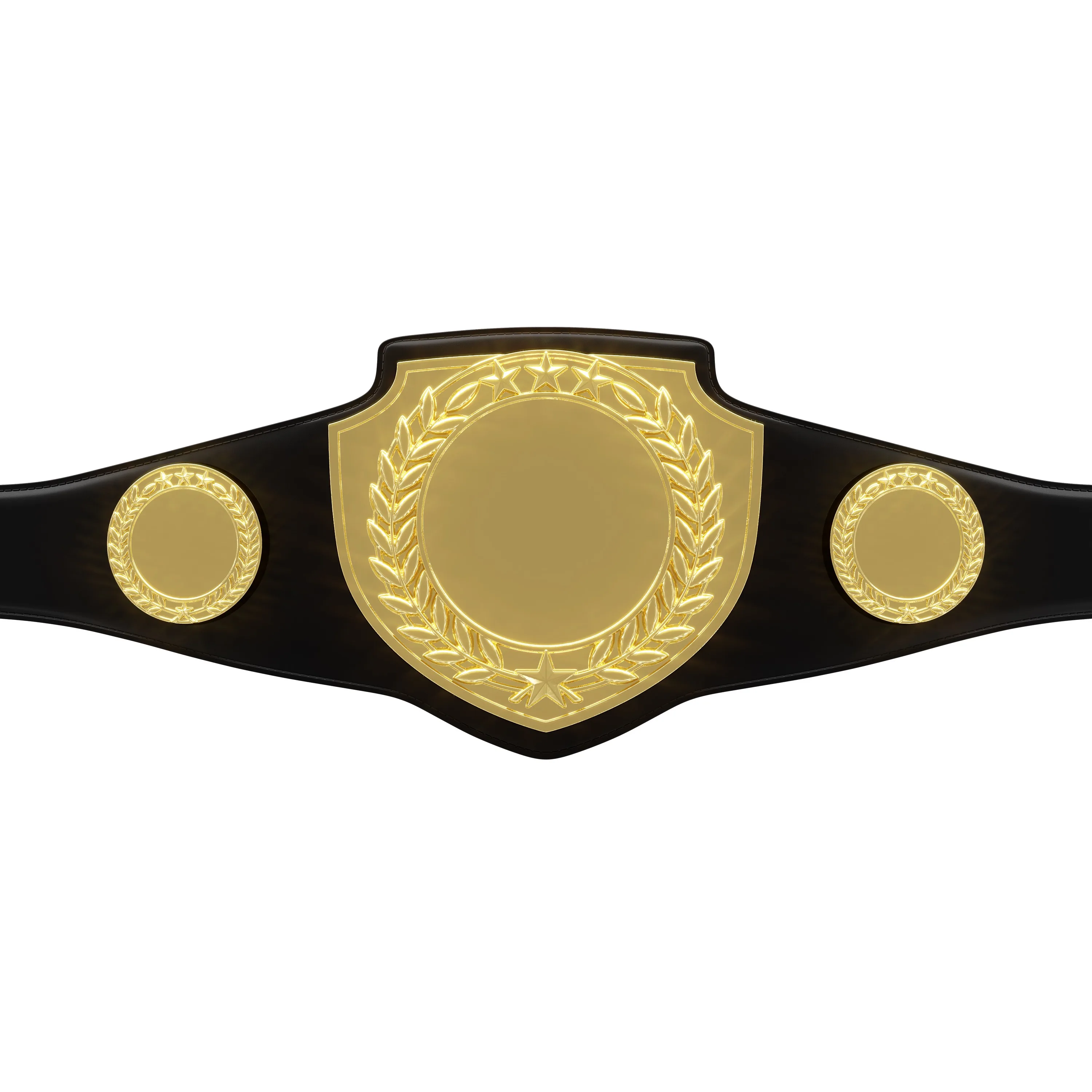 Vibraprint® Bright Shield Championship Belt in Black view 2
