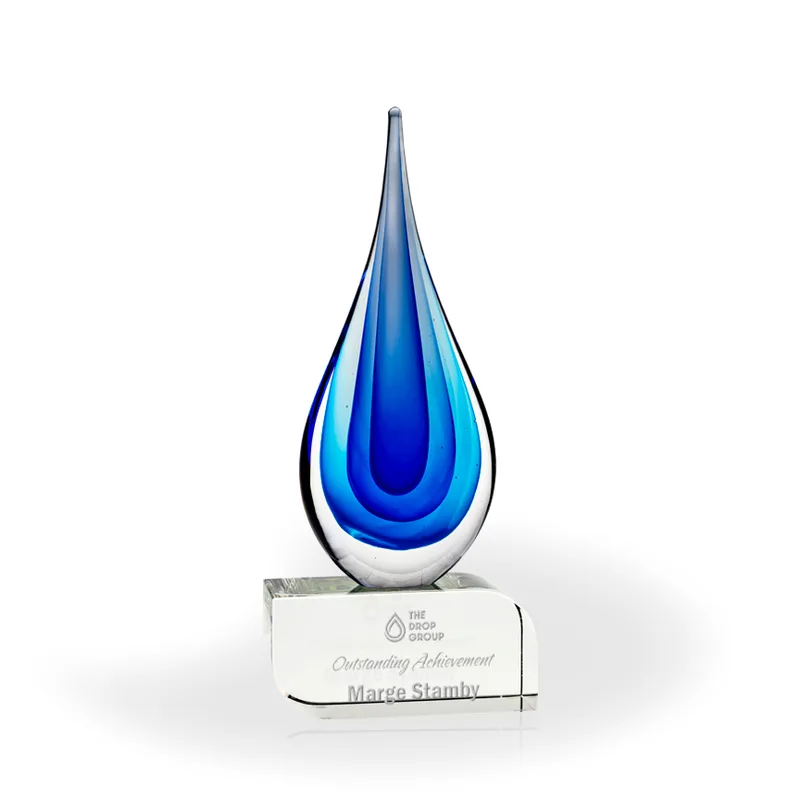 Elston Art Glass Award - Oblong Base
