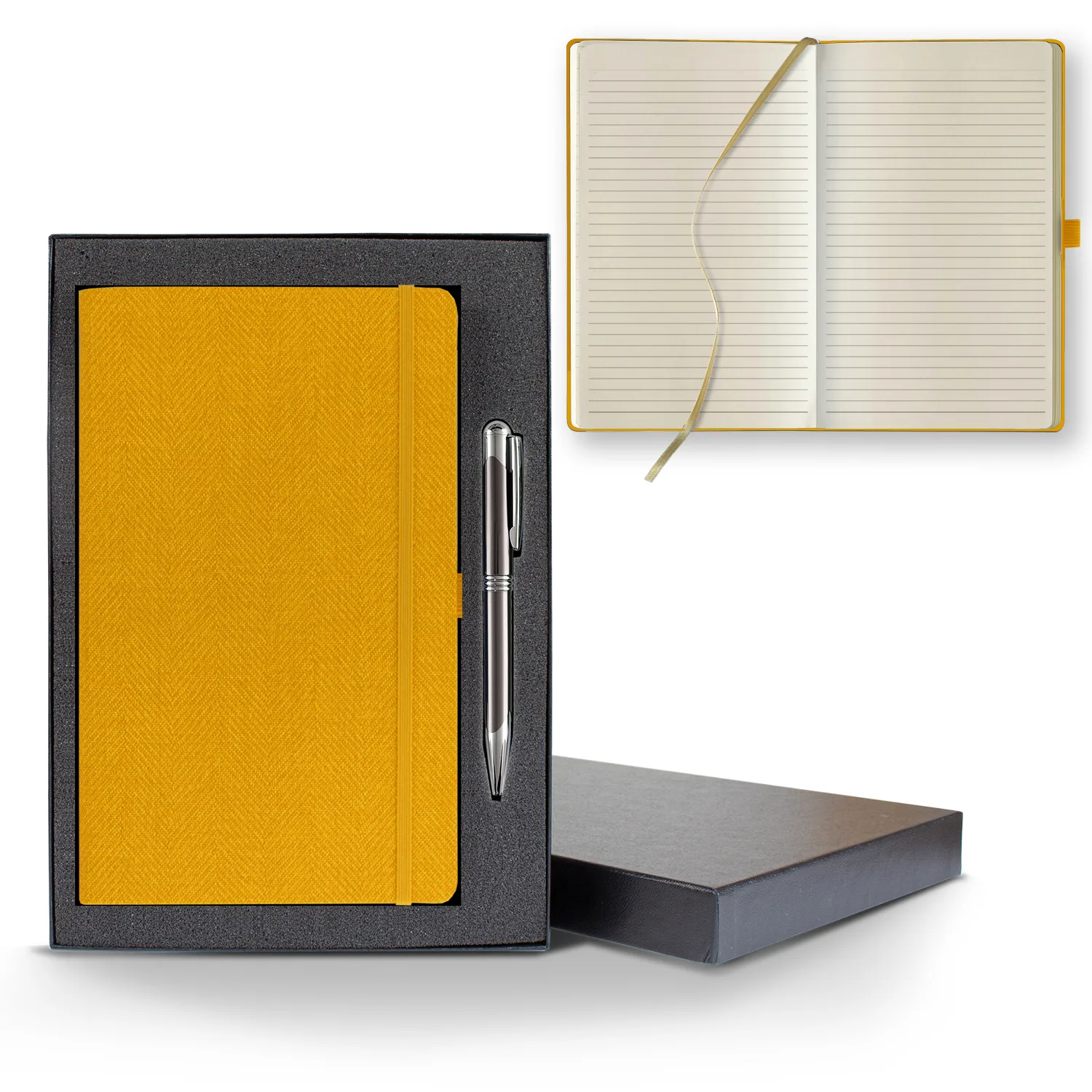 Castelli Montana Medio Lined Ivory Page Journal Gift Set view 3