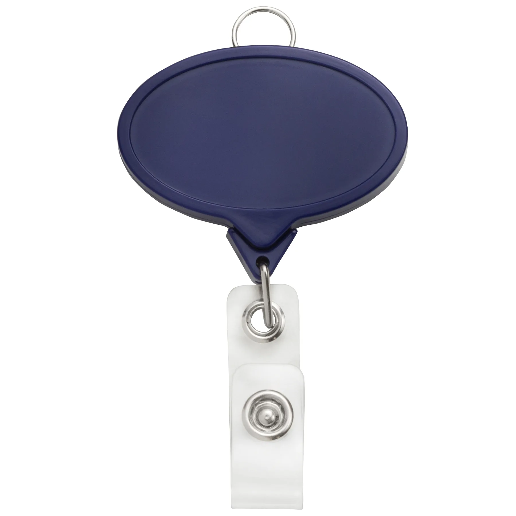 Jumbo Oval Retractable Badge Reel w/lanyard attachment view 2