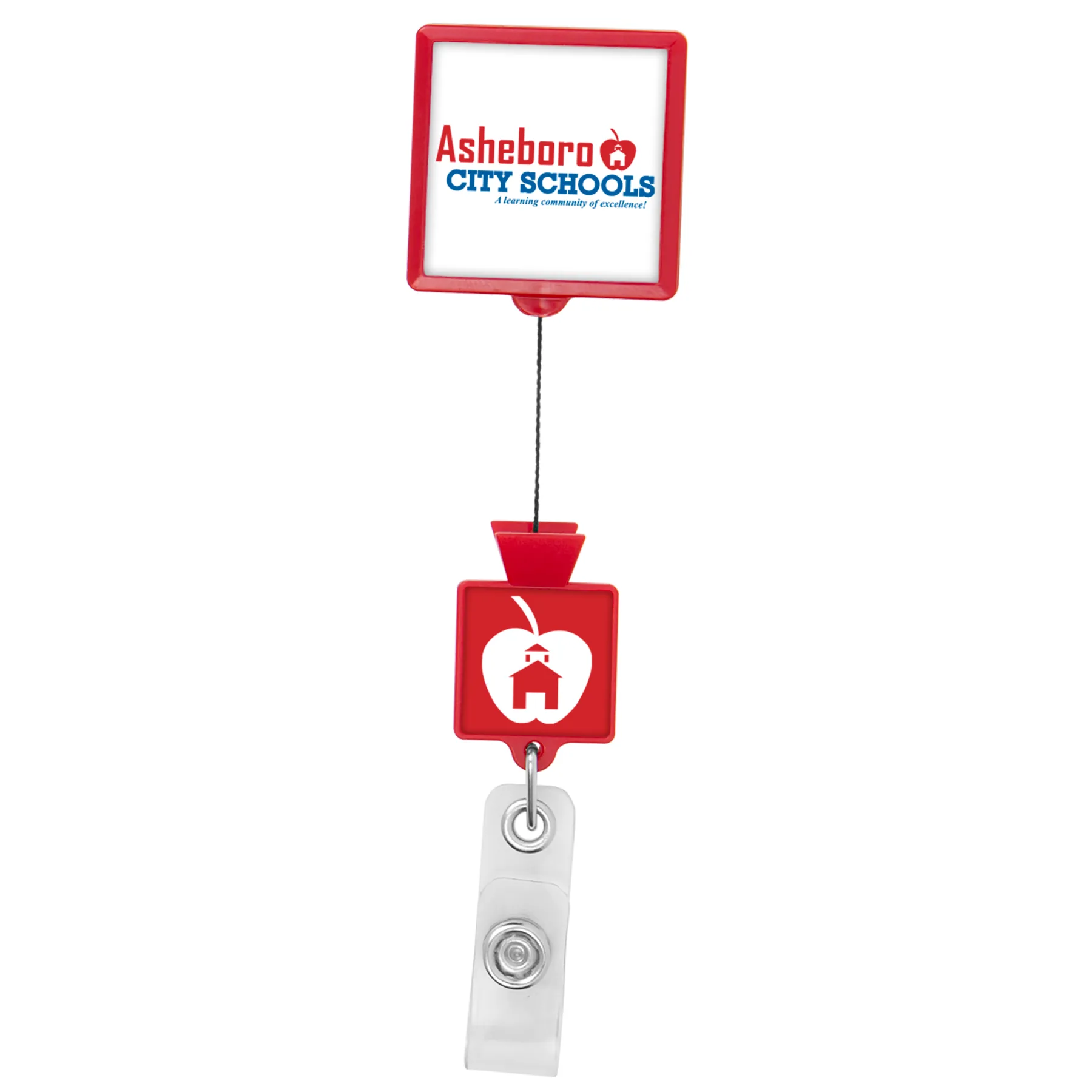 Double Up Square Retractable Badge Reel view 7
