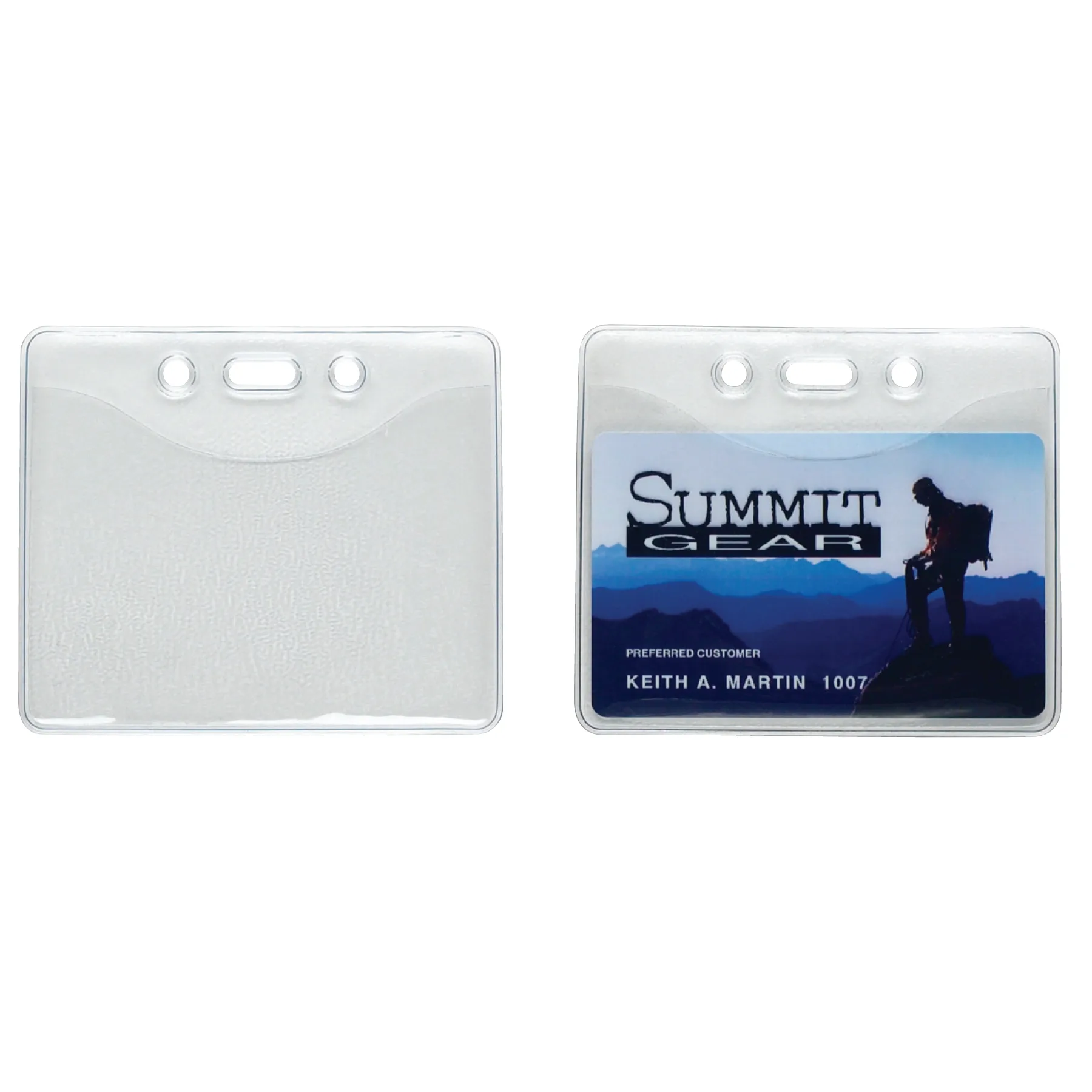Clear Horizontal Vinyl Card Holder