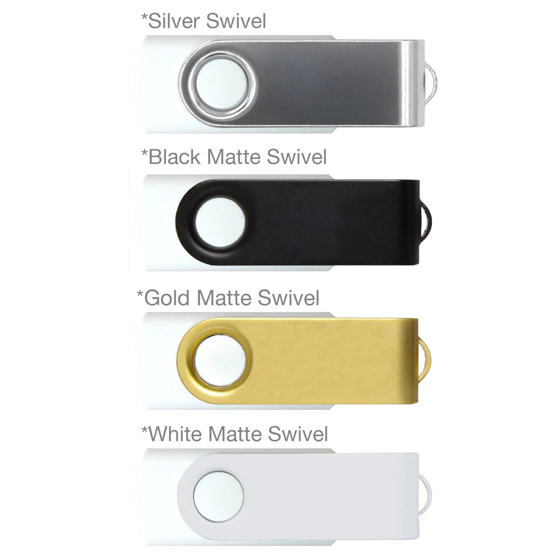 iClick® Silver Swivel USB Flash Drive 16GB view 4