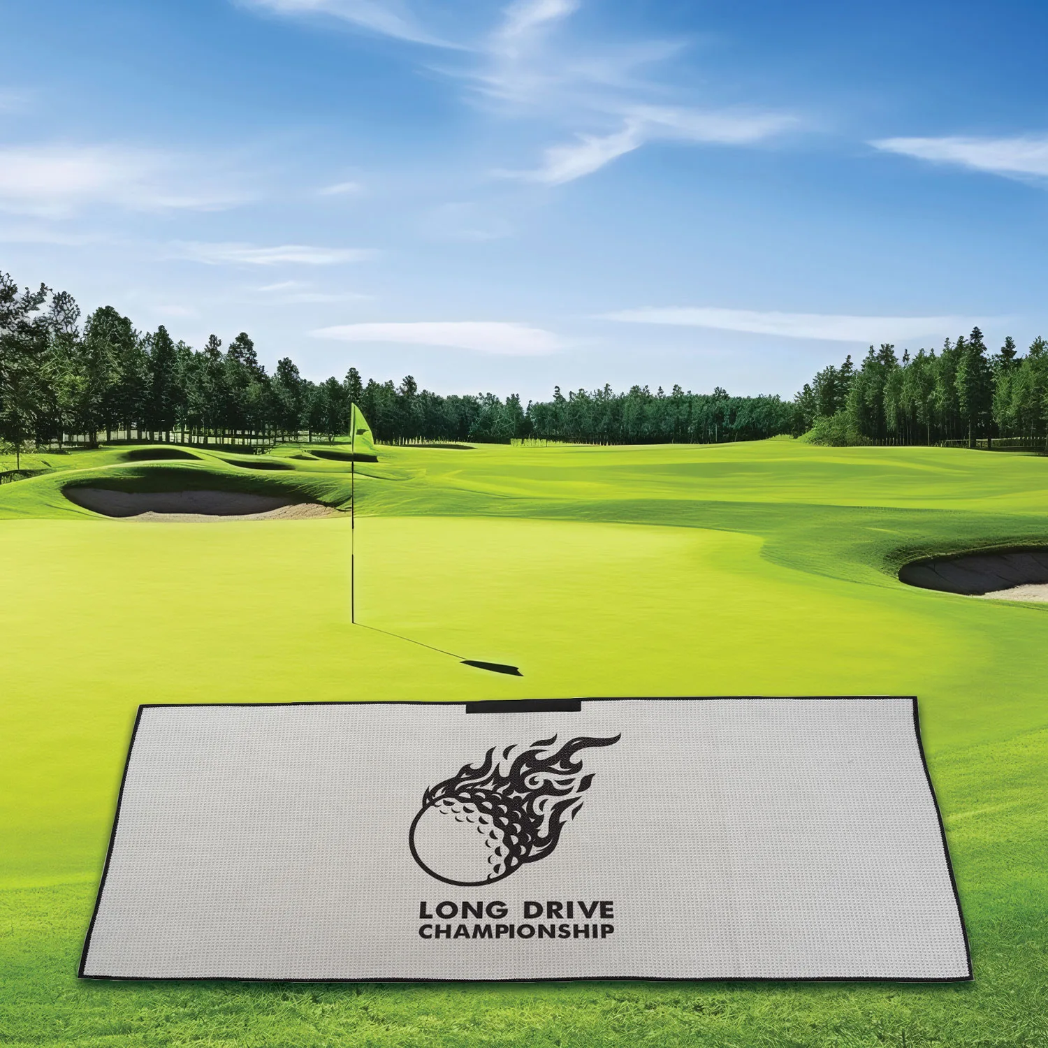 MaxxColor Waffle Golf Towel (17" x 40") view 3