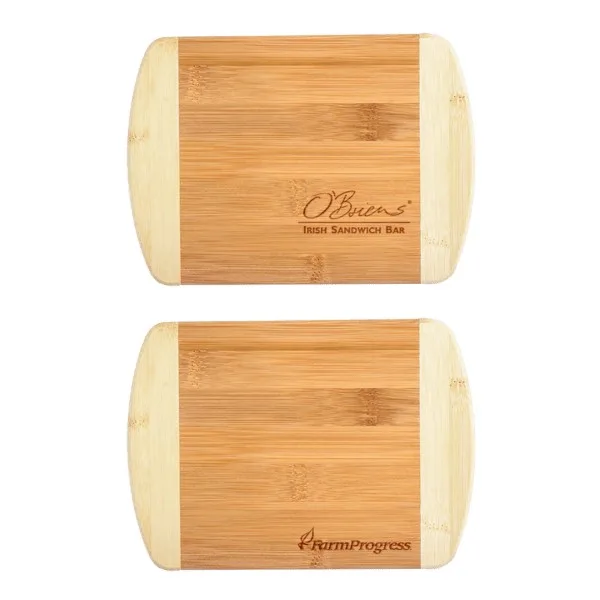 Two-Tone Bar 8" x 5-3/4" Bamboo Cutting Board view 2