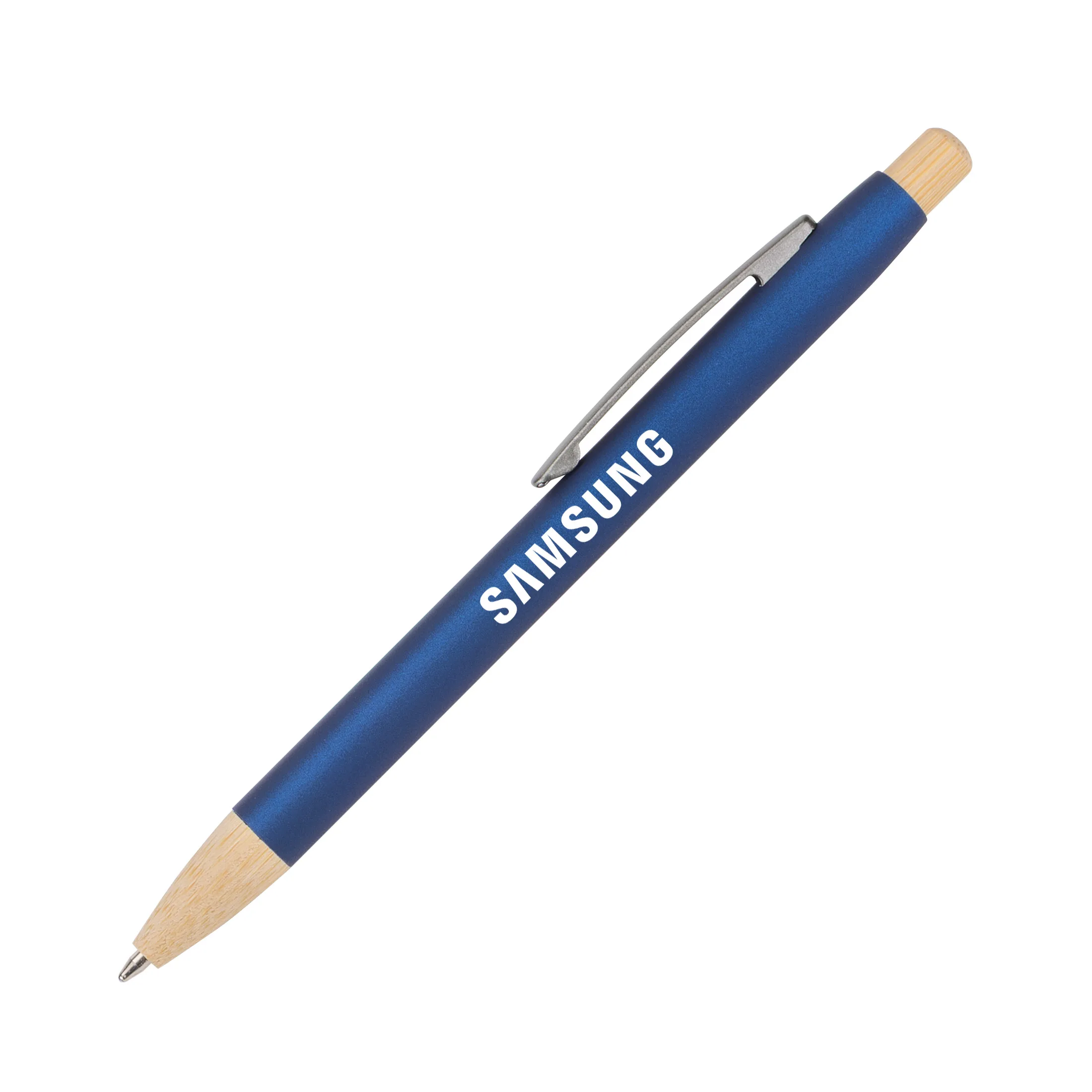 Charon Aluminum Ballpoint Pen w/Bamboo Clicker & Tip