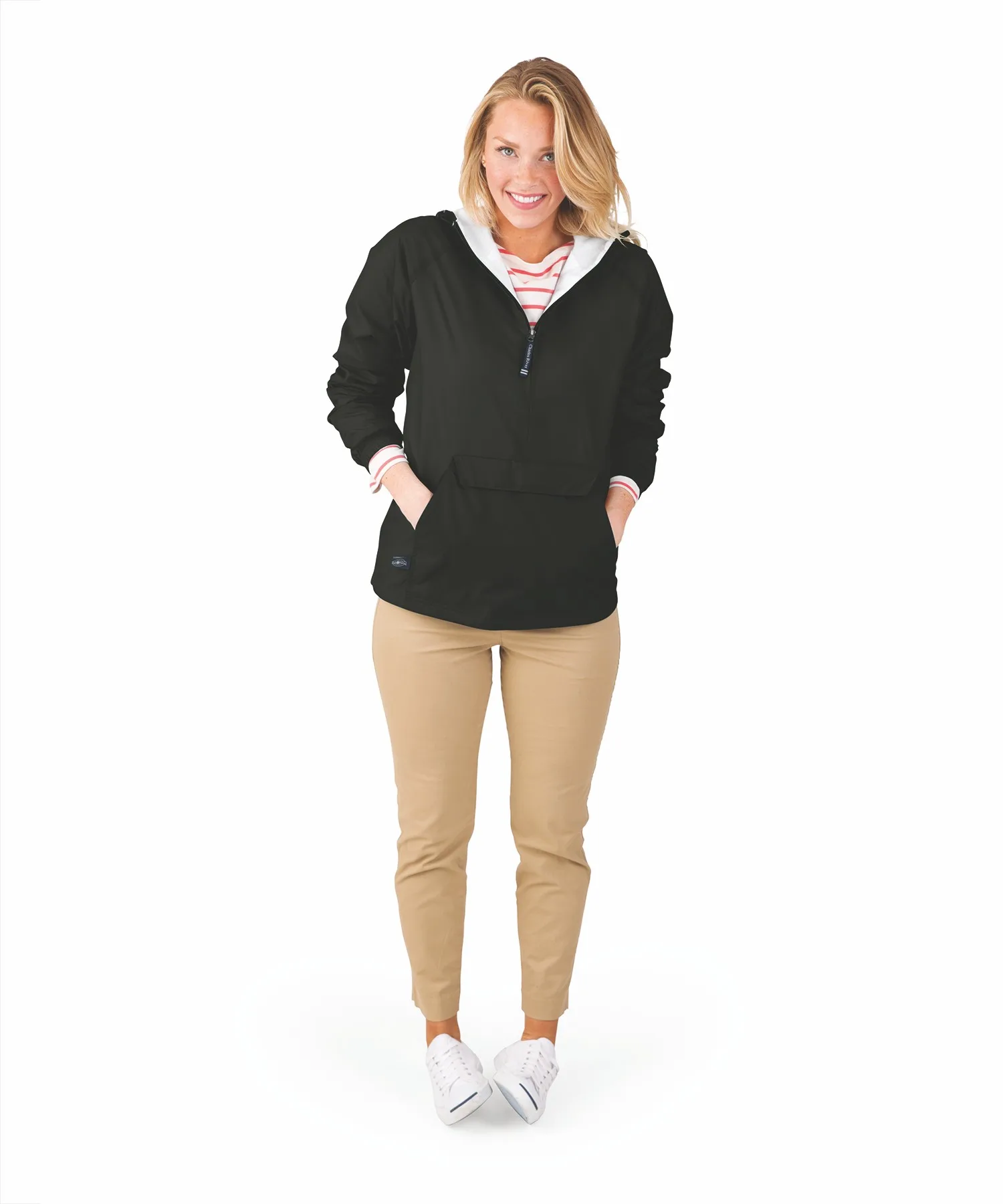 Unisex Classic Solid Pullover Jacket