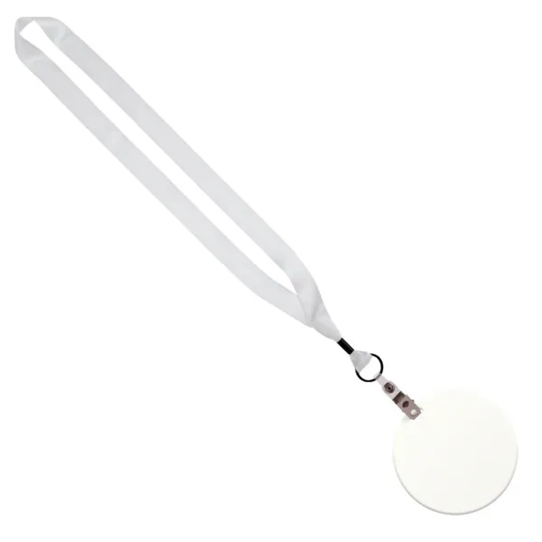 3/4" Sublimated Lanyard with 4" Round ID Badge view 2