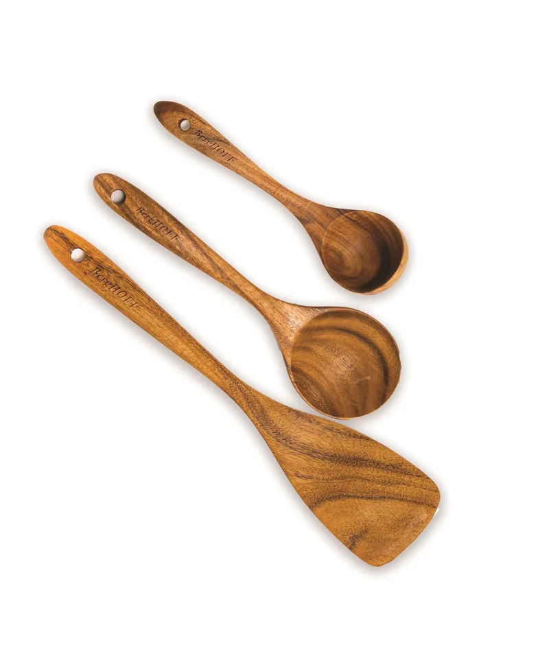 BergHoff Bamboo 3Pc Wooden Utensil Set : Spatula, Spoon & Ladle