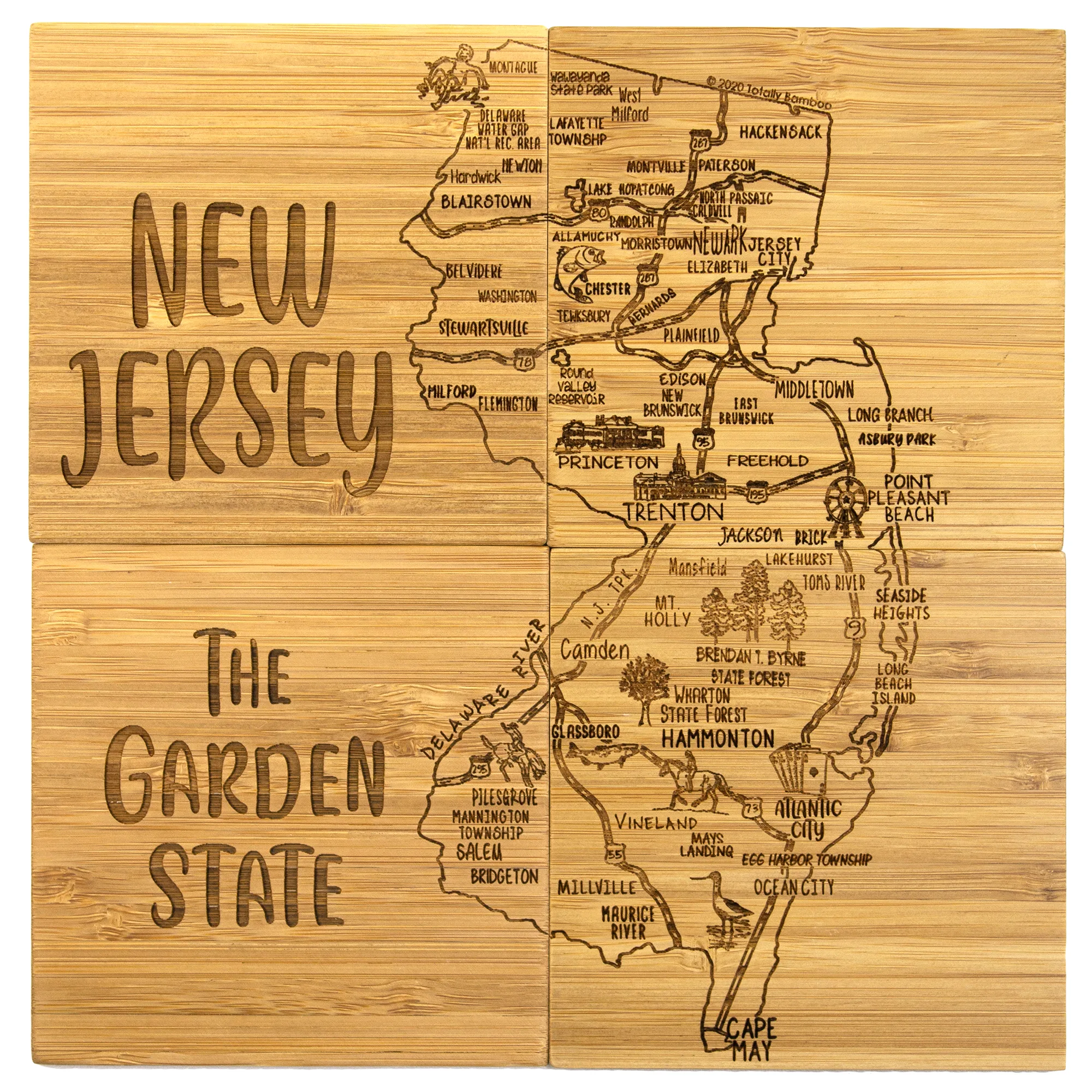 New Jersey Puzzle Coaster Set view 3