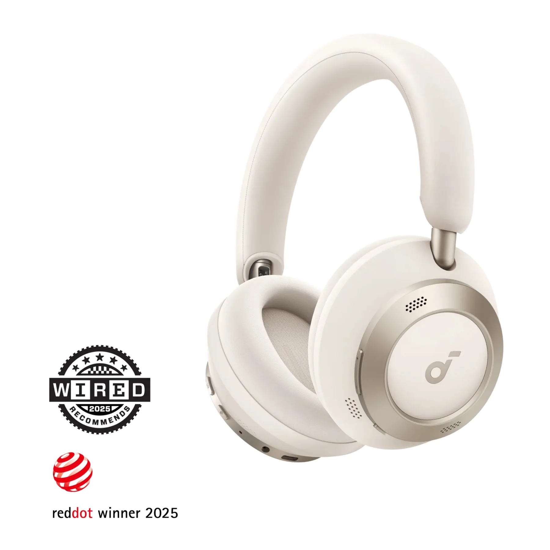 soundcore Space One Pro FlexiCurve Over-Ear Headphones - Cream White