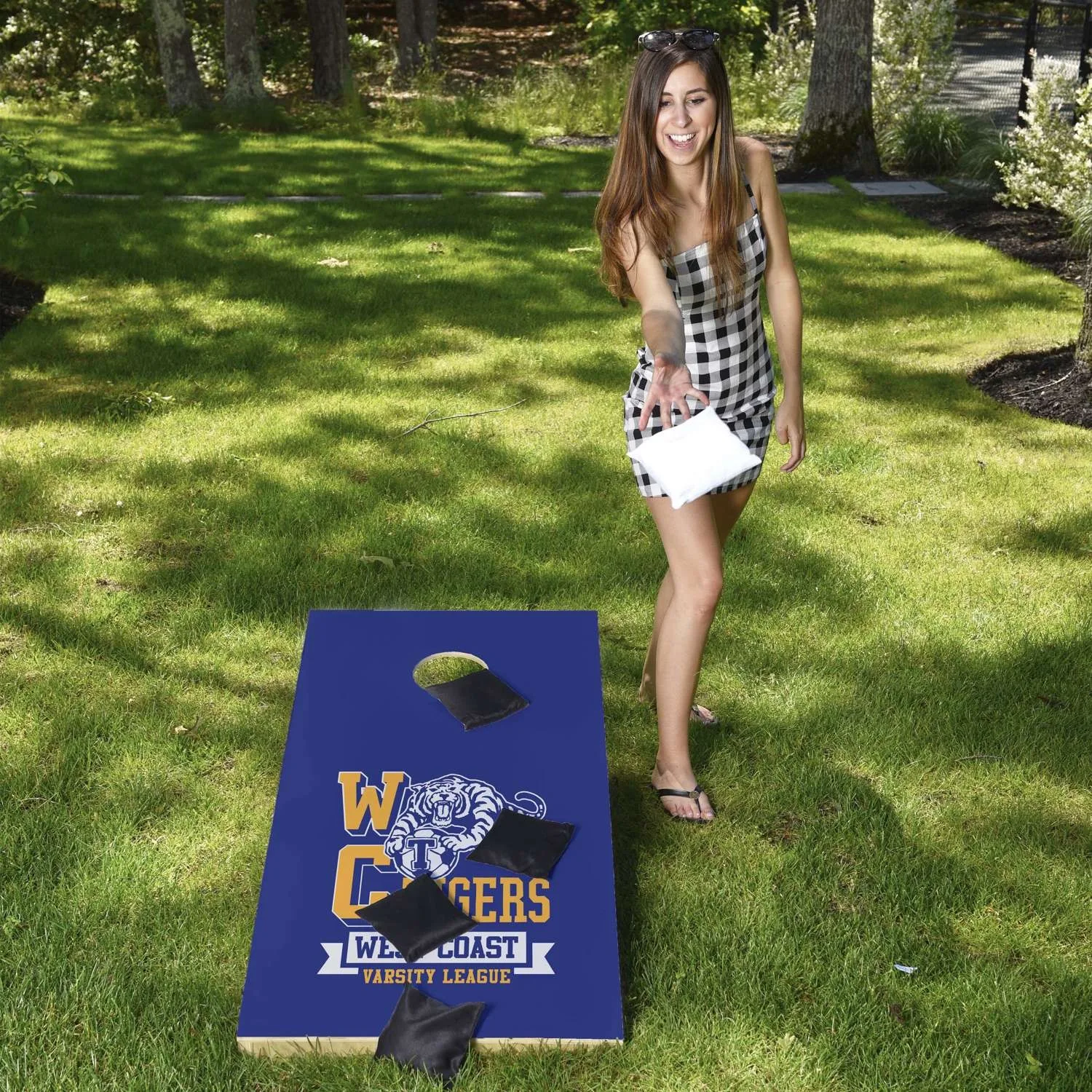 Wood Cornhole with 8 Bean Bags view 3