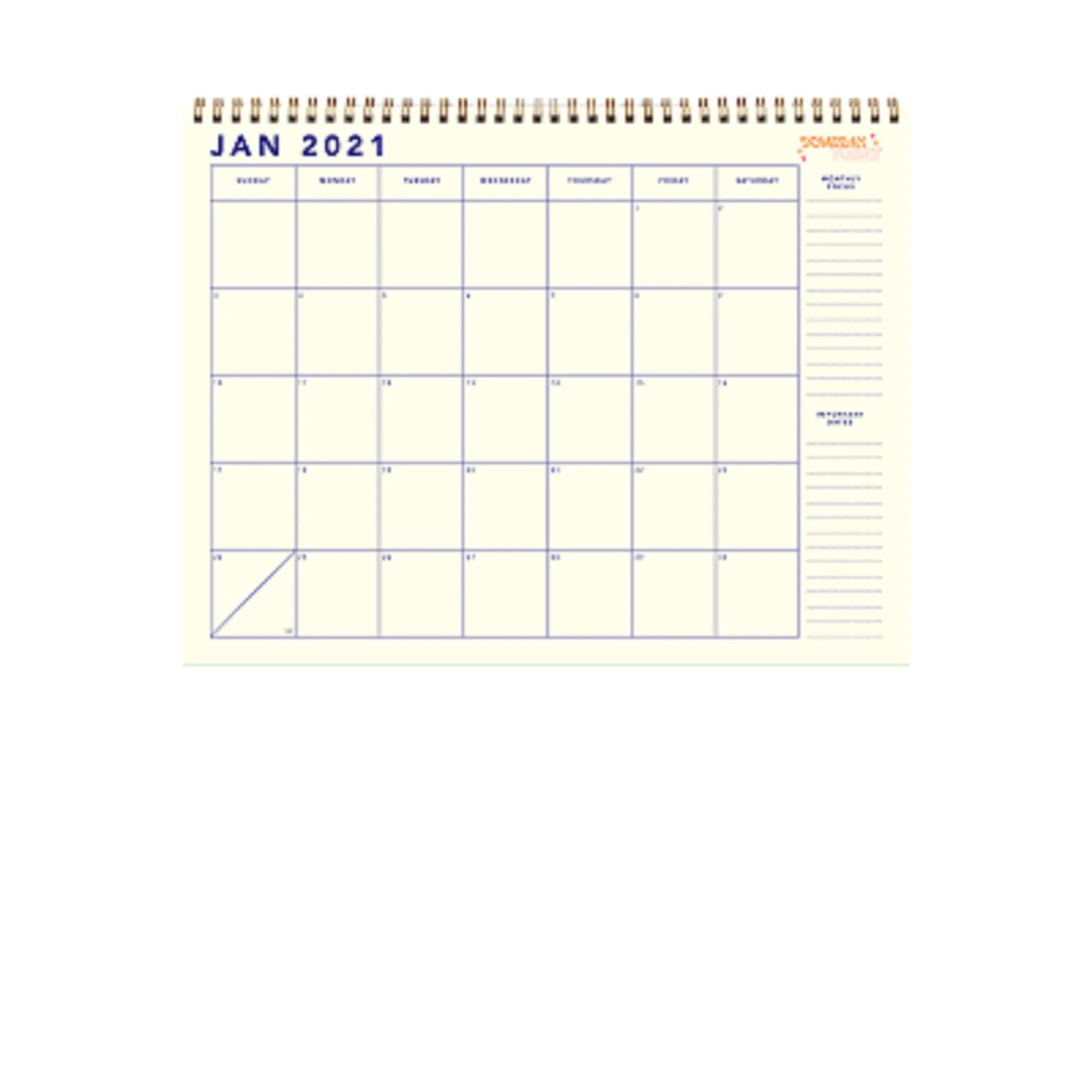 Large Calendar *Cover Weight view 2