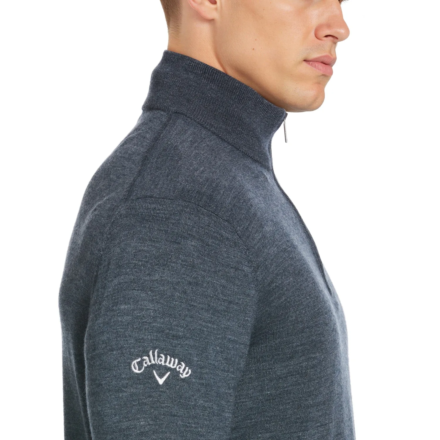 Callaway® Merino Blend Men's Thermal 1/4 Zip Sweater view 2