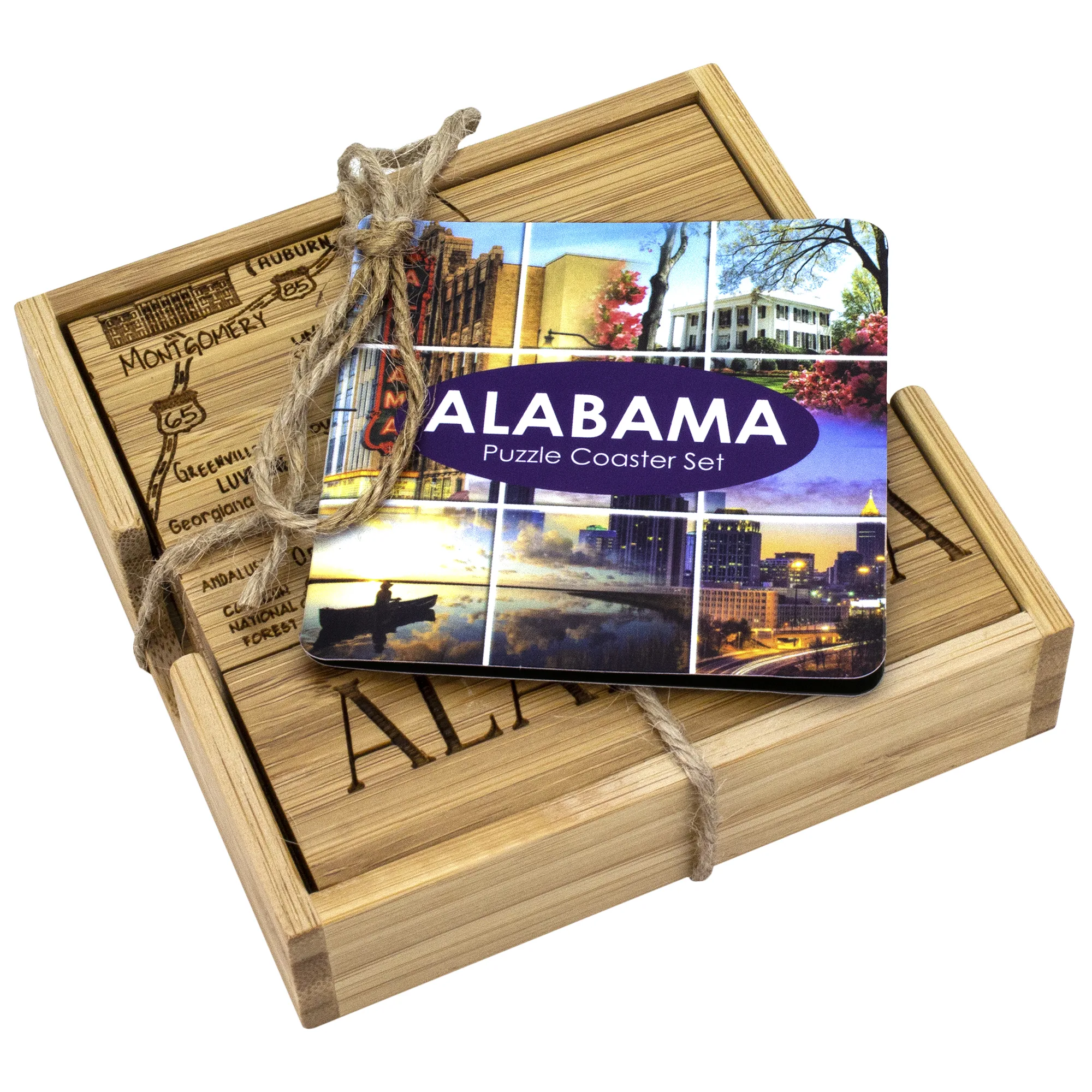 Alabama Puzzle Coaster Set view 4