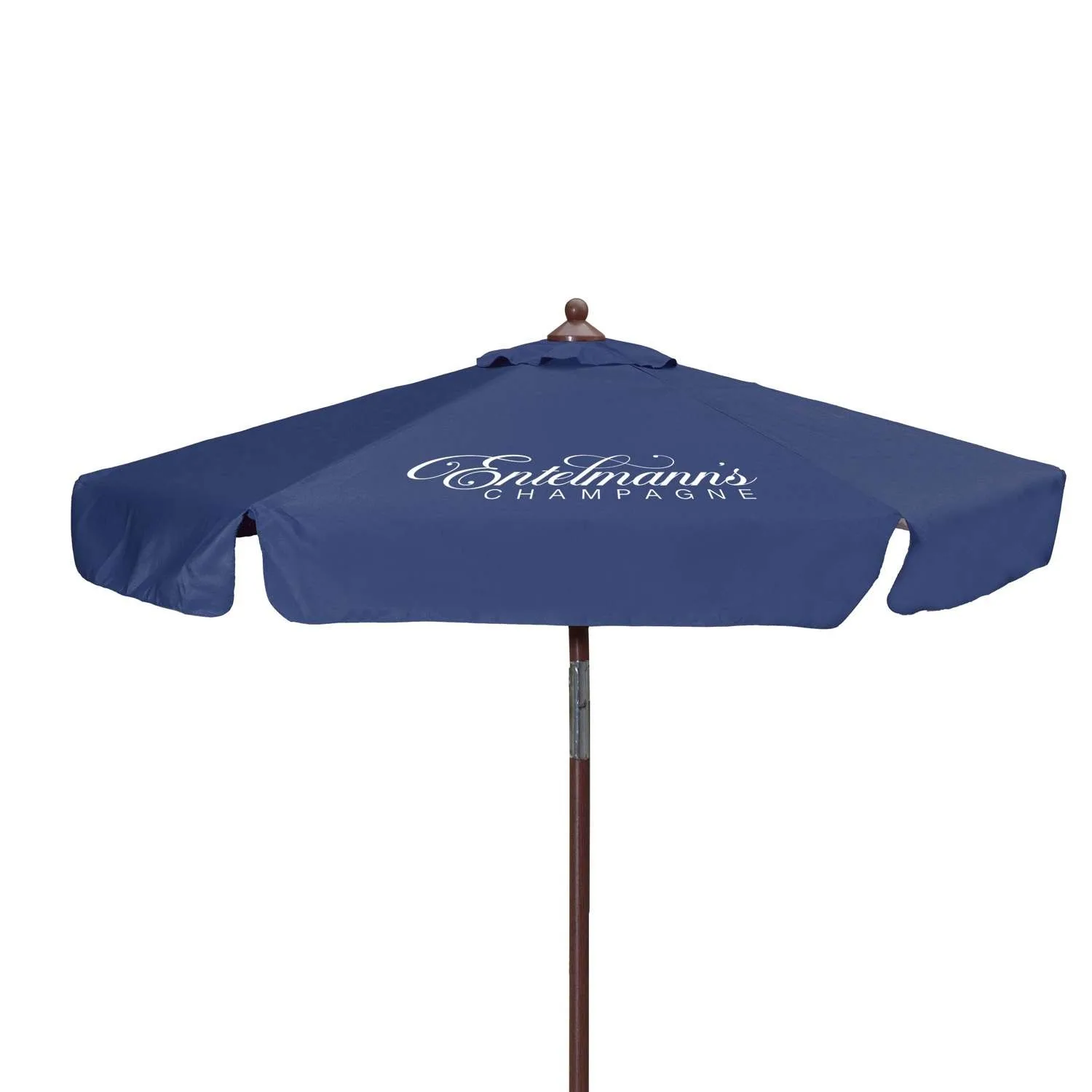 7' Wood Look Tilting Market Umbrella Kit With Valance 1 Imp