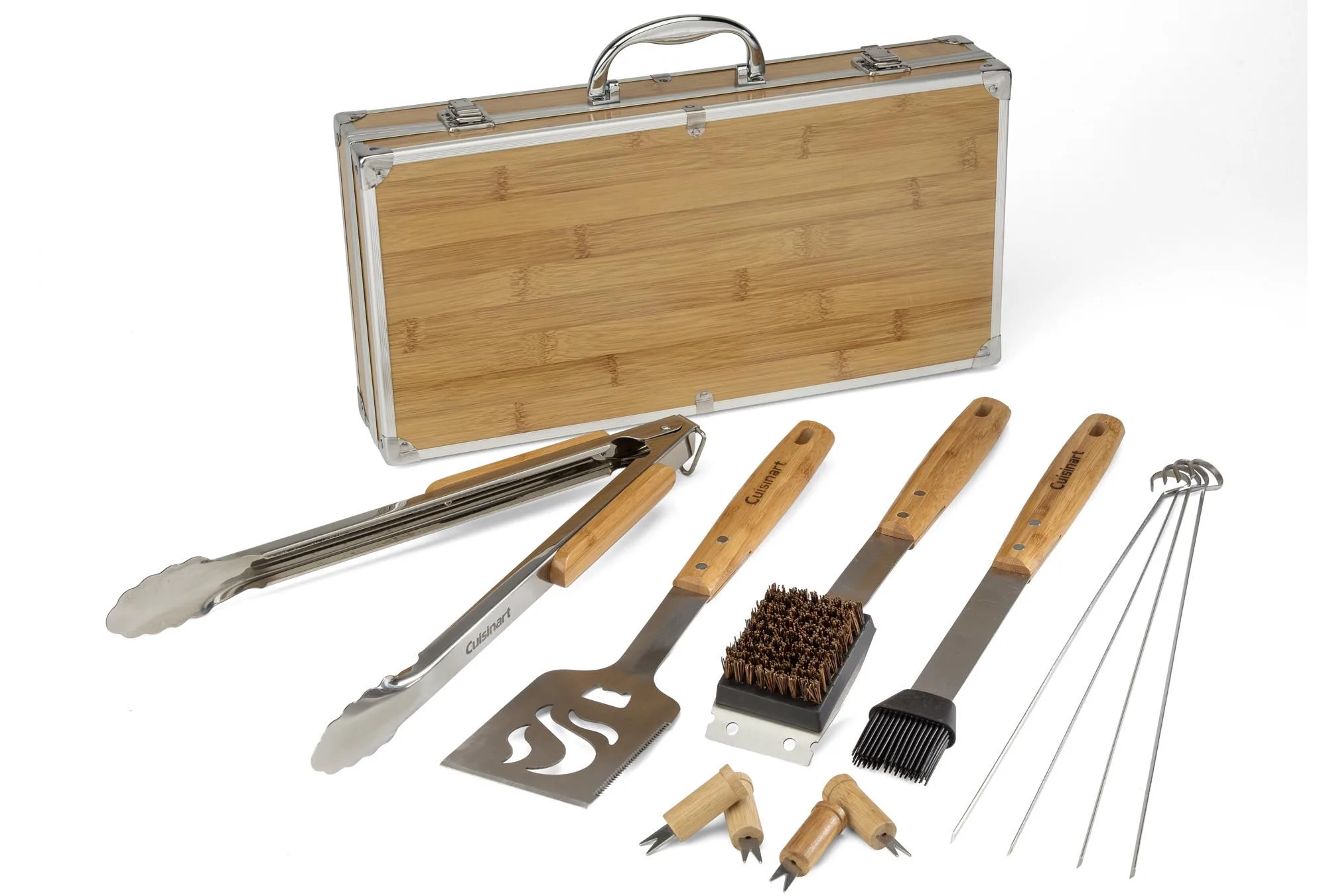Cuisinart 13 Piece Bamboo Handle Grill Tool Set