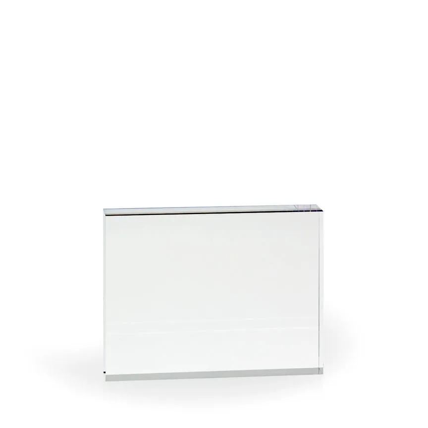 Postcard Acrylic Paperweight Award - Engraved view 2